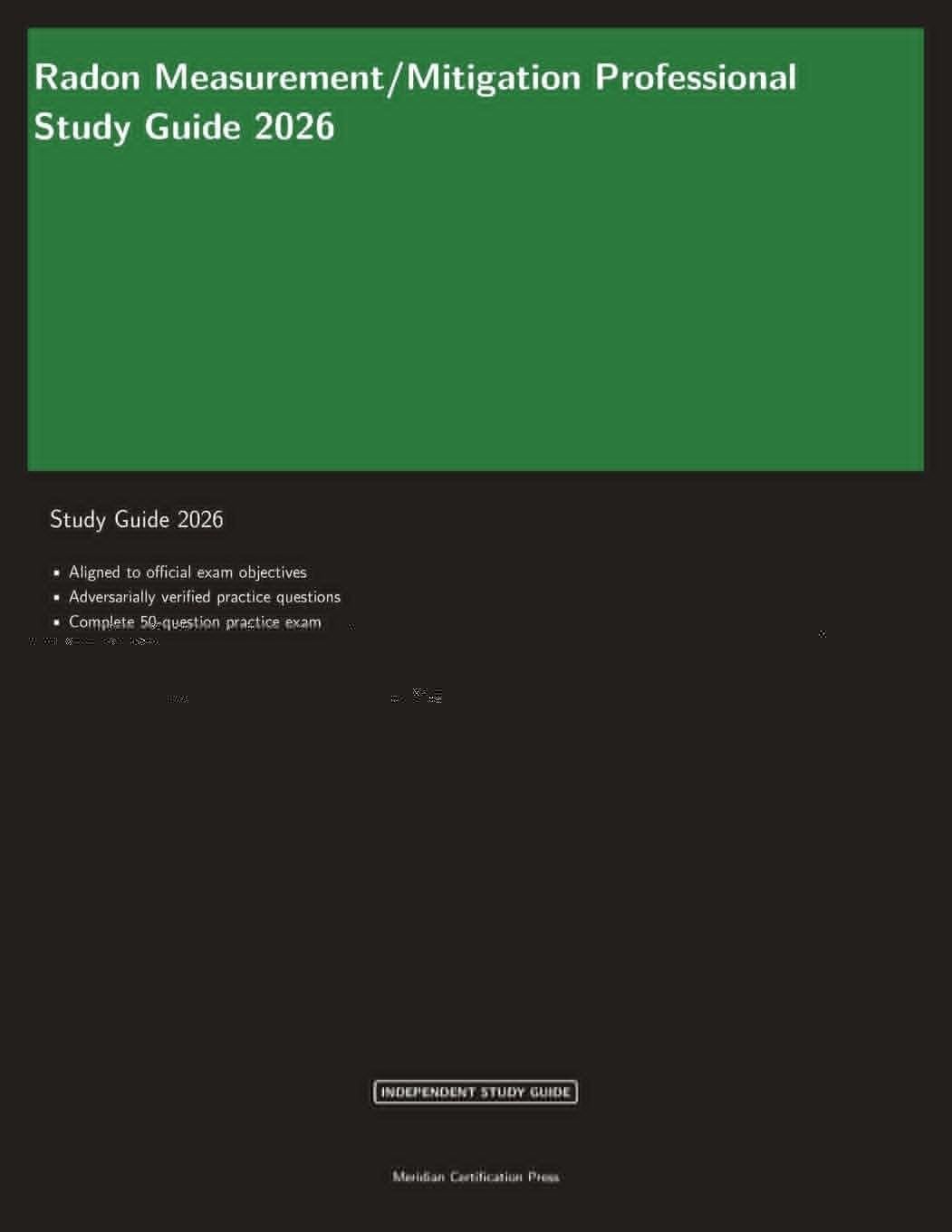 Radon Measurement/Mitigation Professional Study Guide 2026