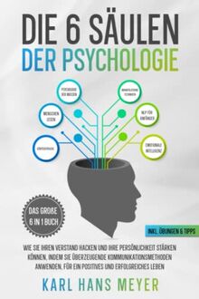 DIE 6 SÄULEN DER PSYCHOLOGIE: Das Große 6 in 1 Buch - Wie Sie Ihren Verstand hacken und Ihre Persönlichkeit stärken können, indem Sie überzeugende ... erfolgreiches Leben (inkl. Übungen & Tipps)