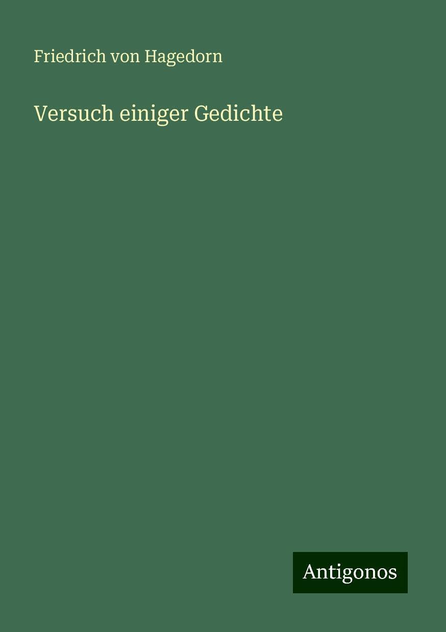 Versuch einiger Gedichte