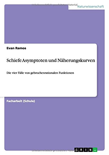 Schiefe Asymptoten und Näherungskurven: Die vier Fälle von gebrochenrationalen Funktionen