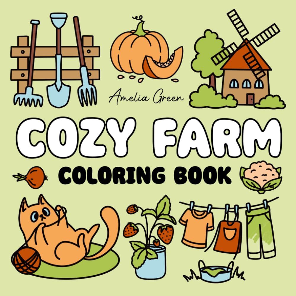 Cozy Farm Coloring Book