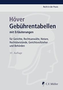 Gebührentabellen: mit Erläuterungen. Für Gerichte, Rechtsanwälte, Notare, Rechtsbeistände, Gerichtsvollzieher und Behörden (Recht in der Praxis)