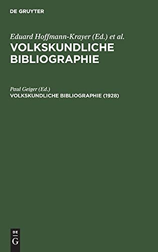 1928 (Volkskundliche Bibliographie)
