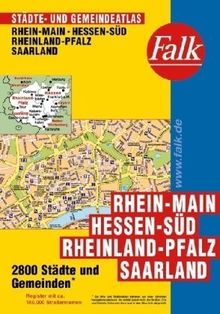 Falk Städte- und Gemeindeatlas Rhein-Main, Hessen-Süd, Rheinland-Pfalz, Saarland