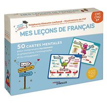Mes leçons de français : CM1, CM2, 6e : 50 cartes mentales pour comprendre facilement la grammaire, l'orthographe et la conjugaison !