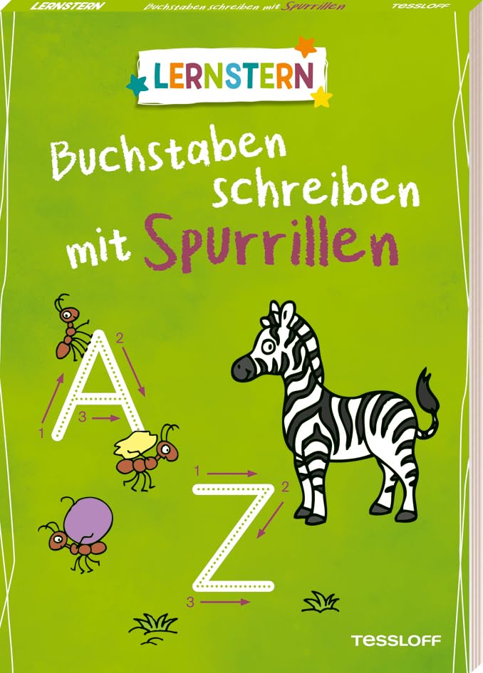 LERNSTERN. Buchstaben schreiben mit Spurrillen: Gezielte Stiftführung üben durch vorgeprägte Linien