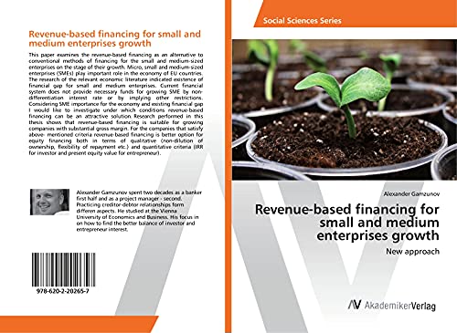 Revenue-based financing for small and medium enterprises growth: New approach