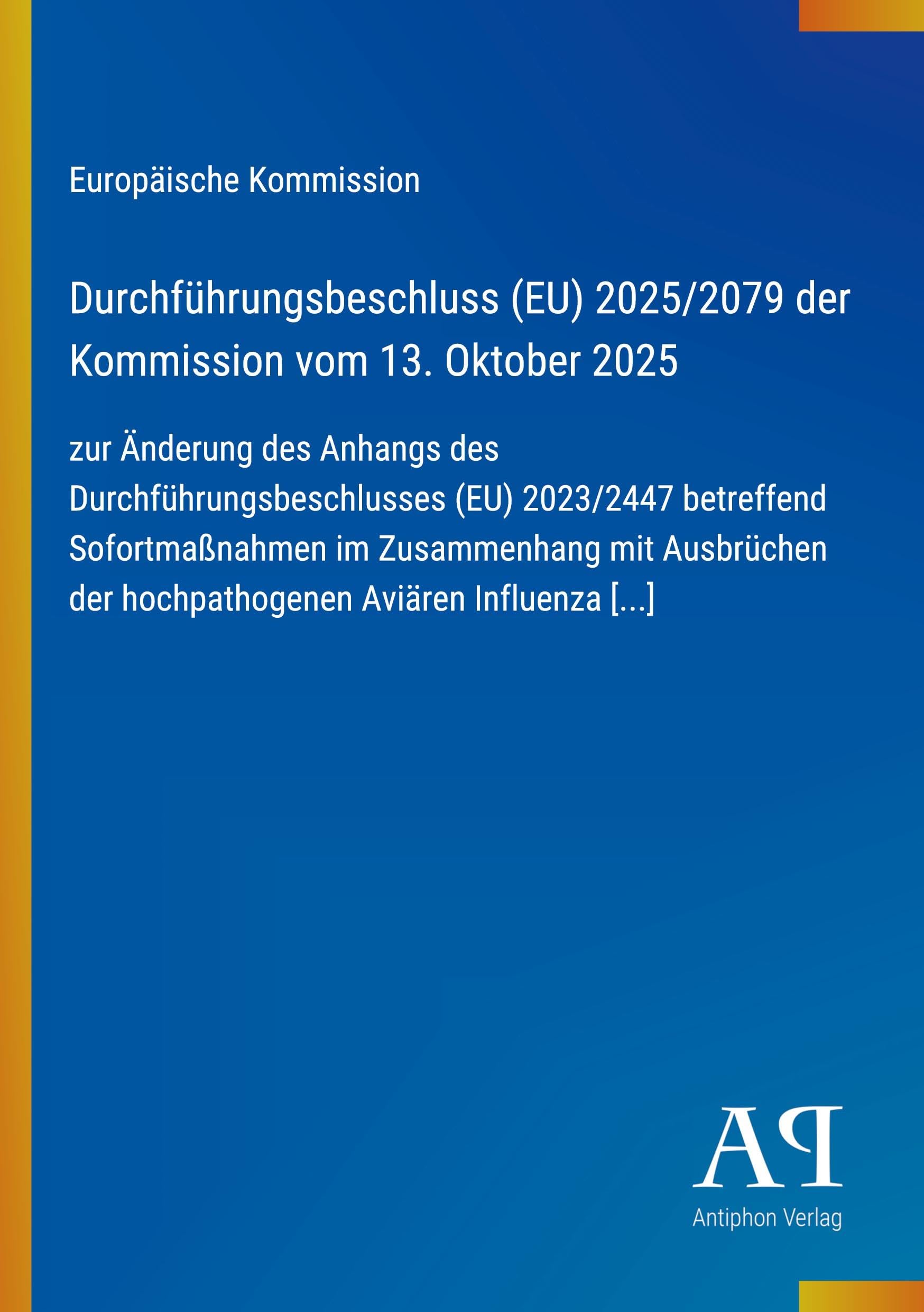 Durchführungsbeschluss (EU) 2025/2079 der Kommission vom 13. Oktober 2025