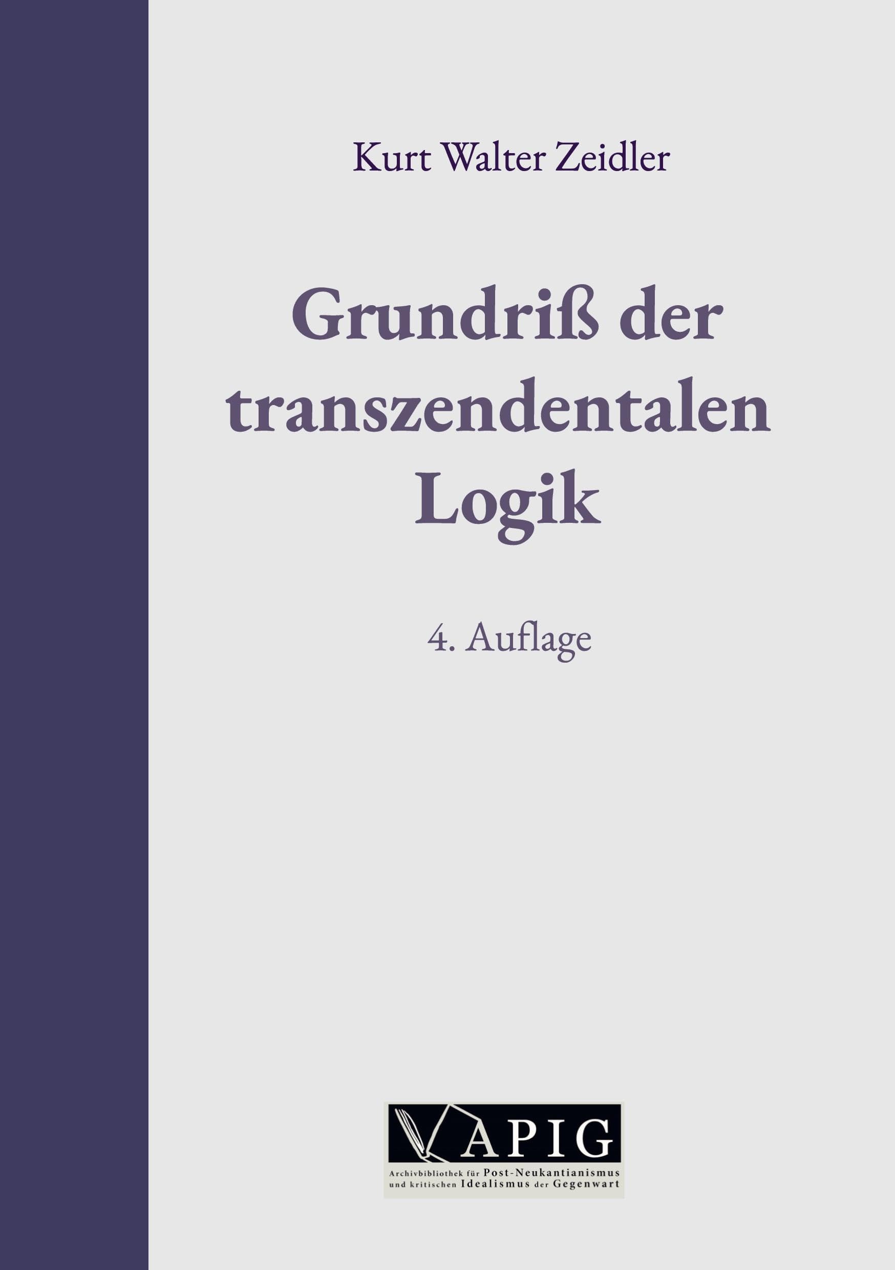 Grundriß der transzendentalen Logik