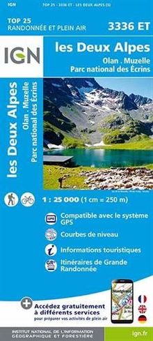 les Deux Alpes.Olan-Muzelle.PN des Ecrins 1:25 000