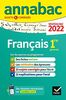 Annales du bac Annabac 2022 Français 1re générale: méthodes & sujets corrigés nouveau bac