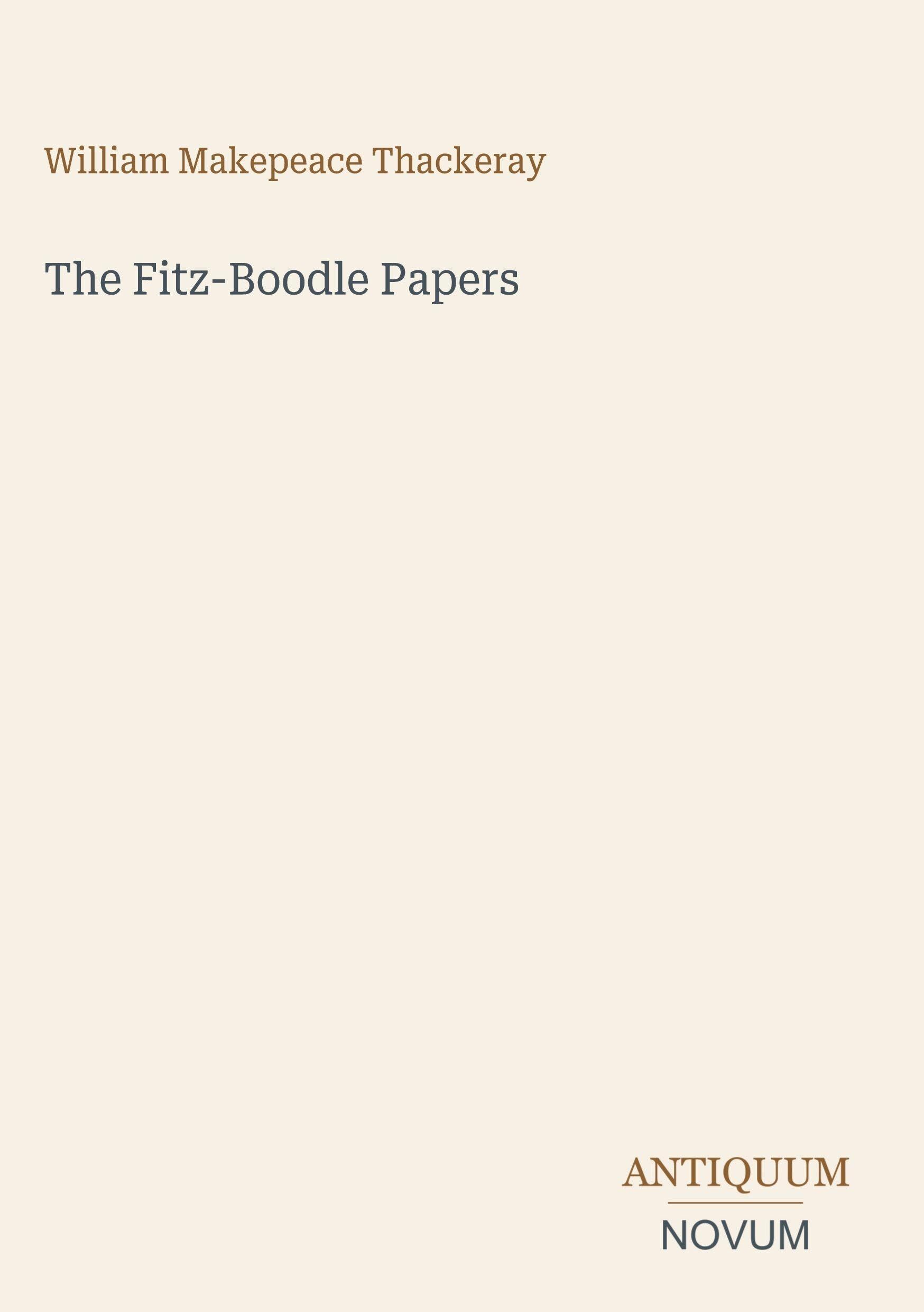 The Fitz-Boodle Papers