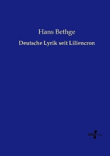 Deutsche Lyrik seit Liliencron