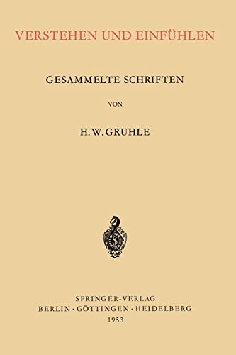 Verstehen und Einfühlen: Gesammelte Schriften