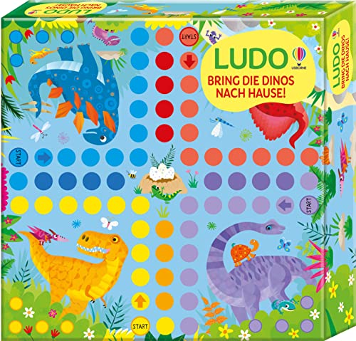 LUDO - Bring die Dinos nach Hause!: Set mit Spielbrett, Spielfiguren und Würfel – ab 3 Jahren