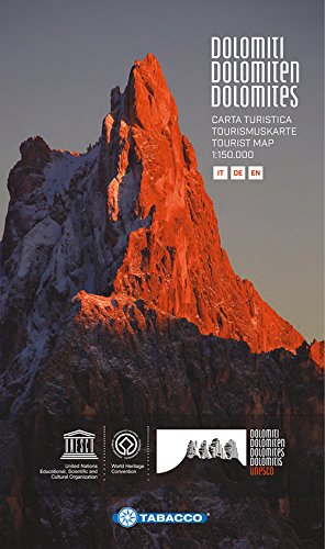 Tabacco Editrice Straßenkarte   Tabacco Editrice Straßenkarte Dolomiten UNESCO Karte (im Sinne von Landkarte)