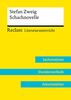 Stefan Zweig: Schachnovelle (Lehrerband): Reclam Literaturunterricht: Sachanalysen, Stundenverläufe, Arbeitsblätter