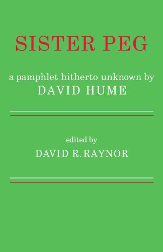 Sister Peg: A Pamphlet Hitherto Unknown by David Hume (Cambridge Studies in the History and Theory of Politics)