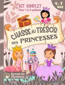 Chasse au trésor des Princesses: kit complet | Pour enfants de 4 à 7 ans | Idéal pour une fête d'anniversaire (Chasse au trésor pour les enfants)