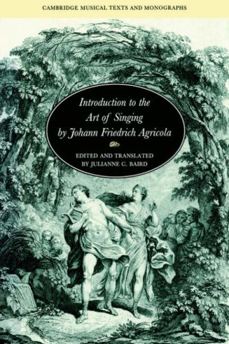Intro to Art of Singing by Johann (Cambridge Musical Texts and Monographs)