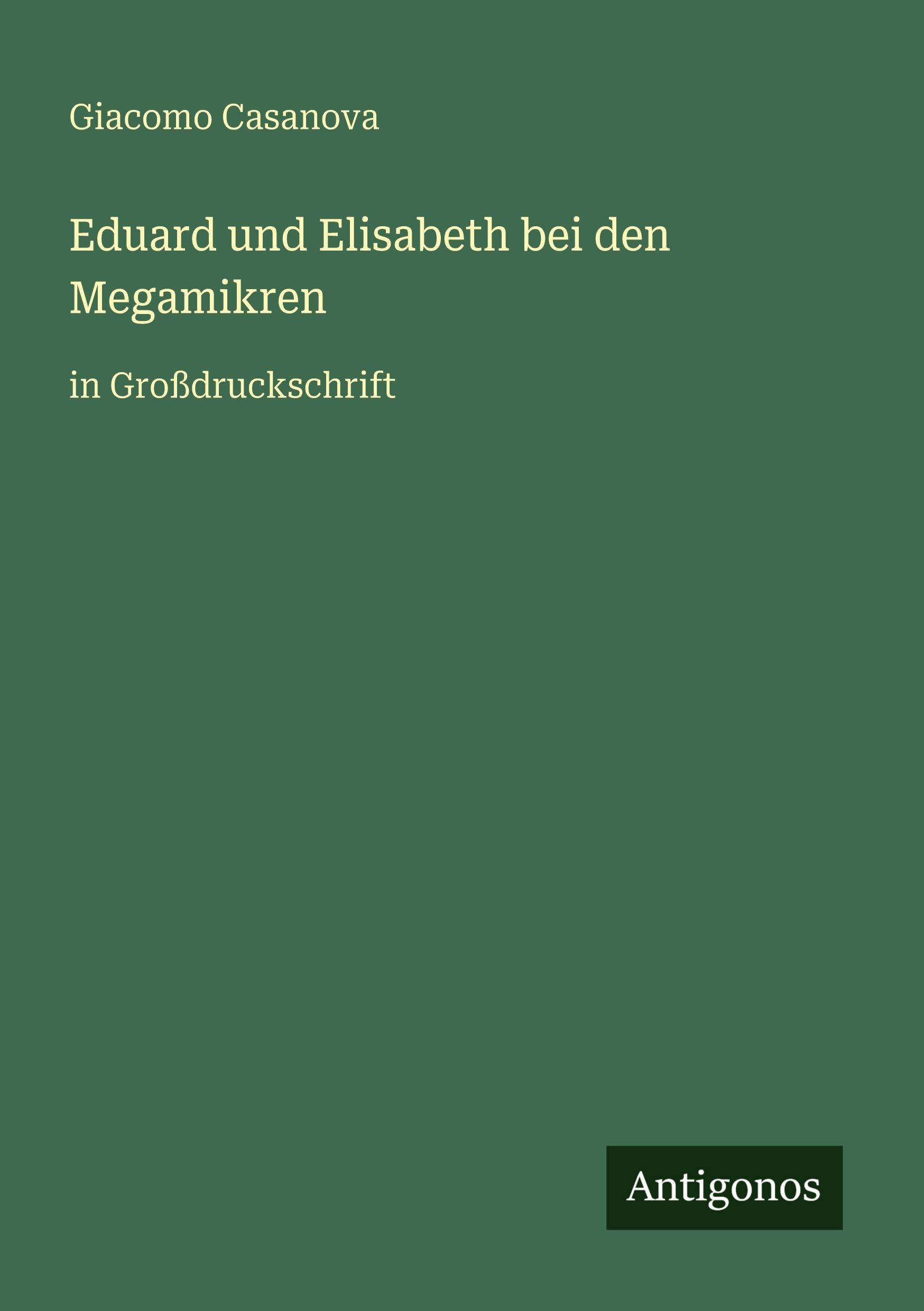 Eduard und Elisabeth bei den Megamikren: in Großdruckschrift
