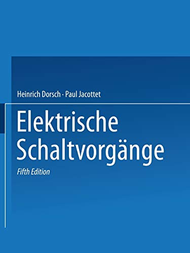 Elektrische Schaltvorgange (German Edition)