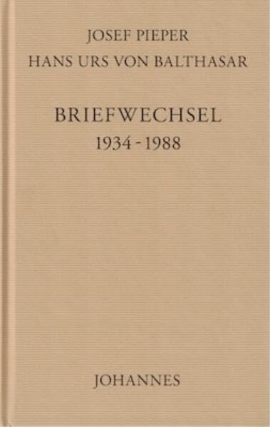 Pieper, Josef: Briefwechsel 1934-1988