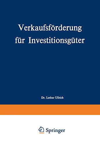 Verkaufsförderung für Investitionsgüter (German Edition)