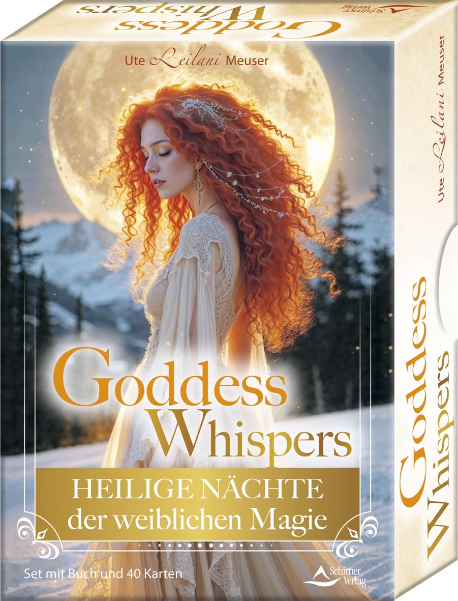 Goddess Whispers - Heilige Nächte der weiblichen Magie: Set mit Buch und 40 Karten