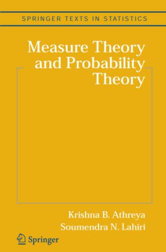 Measure Theory and Probability Theory (Springer Texts in Statistics)