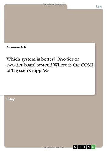Which system is better? One-tier or two-tier-board system? Where is the COMI of ThyssenKrupp AG