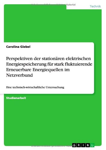 Perspektiven der stationären elektrischen Energiespeicherung für stark fluktuierende Erneuerbare Energiequellen im Netzverbund: Eine technisch-wirtschaftliche Untersuchung