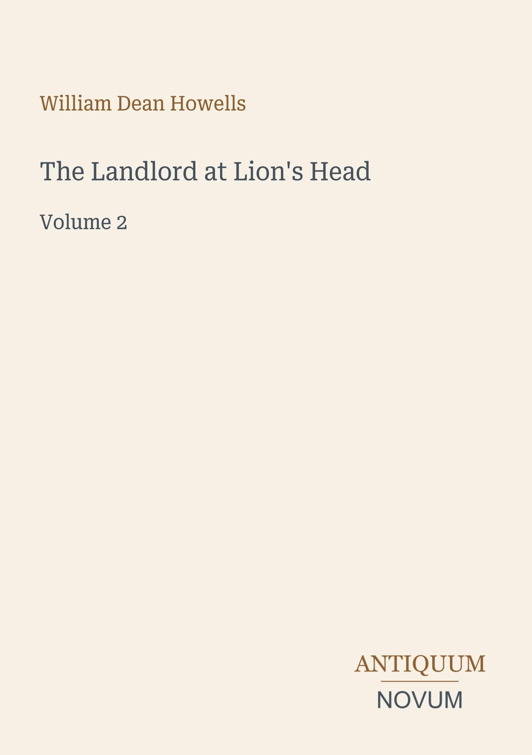 The Landlord at Lion's Head: Volume 2