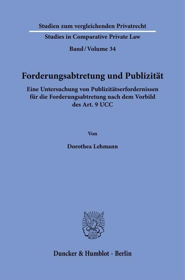 Forderungsabtretung und Publizität