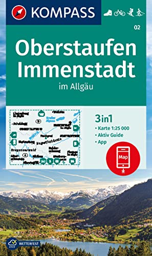 unbekannt Kompass Wanderkarte 02 Oberstaufen, Immenstadt Im Allgäu 1, 25.000, 3in1 Wanderkarte Mit Aktiv Guide Inklusive Karte Zur Offline Verwendung In Der