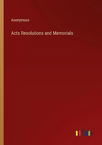 Acts Resolutions and Memorials