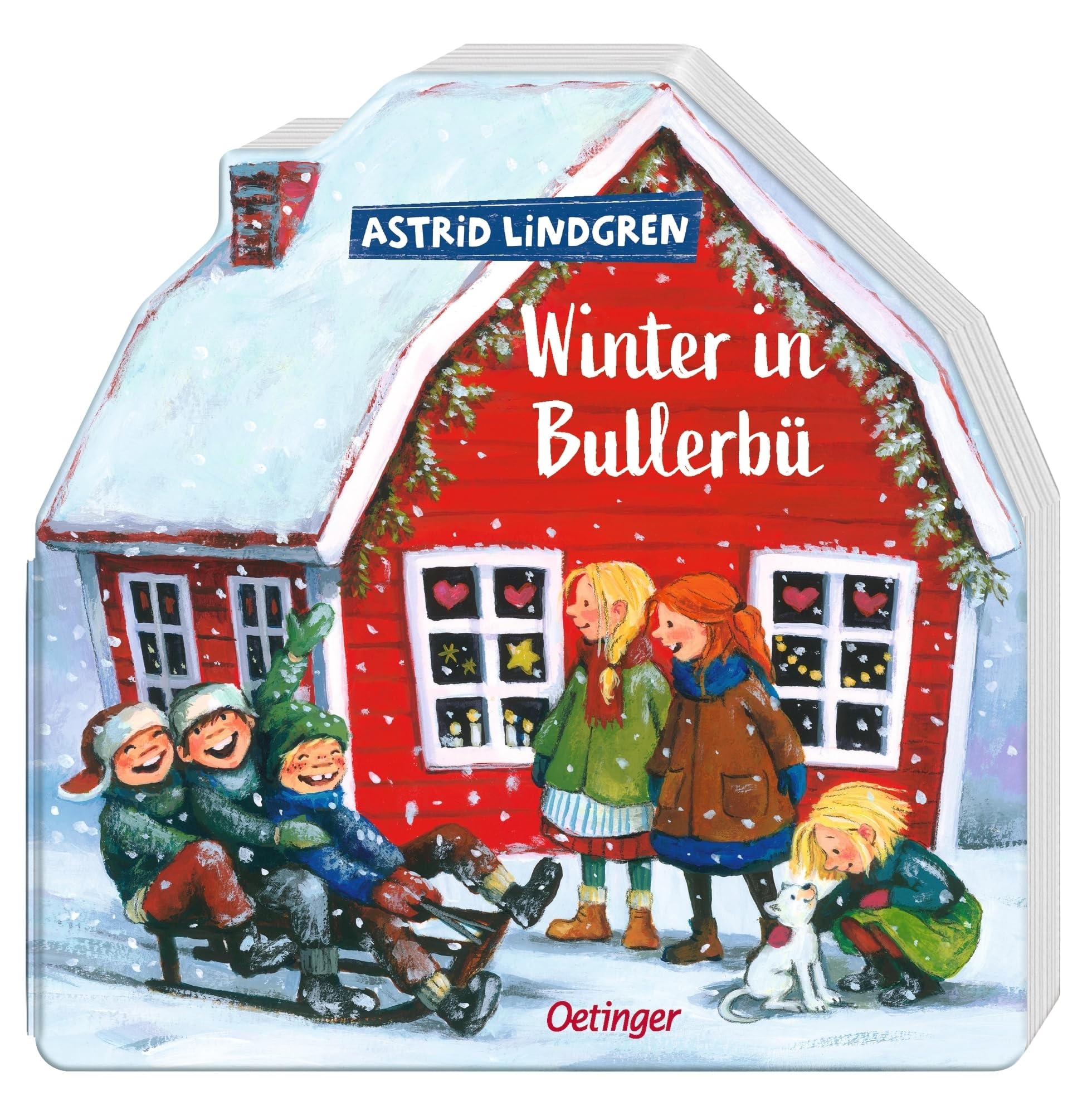 Winter in Bullerbü: Pappbilderbuch in Schwedenhaus-Form mit ersten weihnachtlichen Geschichten aus Bullerbü für Kinder ab 2 Jahren (Wir Kinder aus Bullerbü)