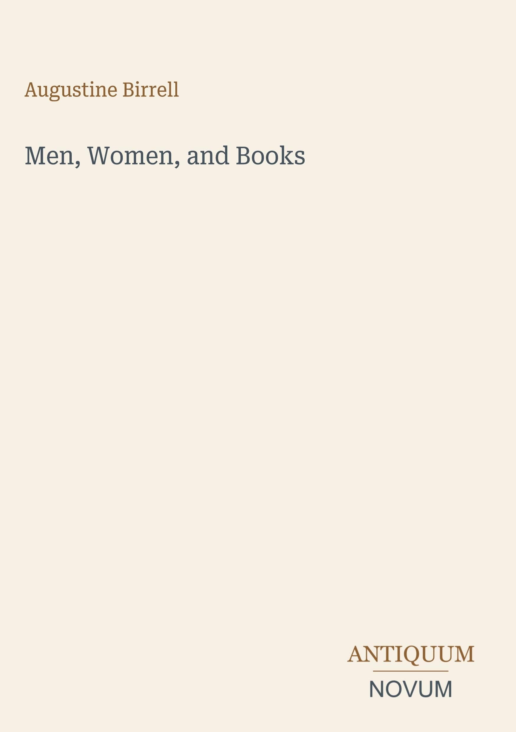 Men, Women, and Books