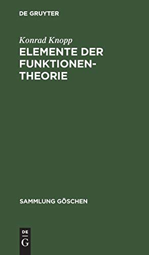Elemente der Funktionentheorie (Sammlung Göschen, 1109, Band 1109)