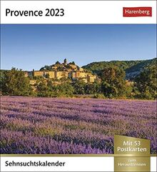 Provence Sehnsuchtskalender 2023: Wochenkalender mit 53 Postkarten