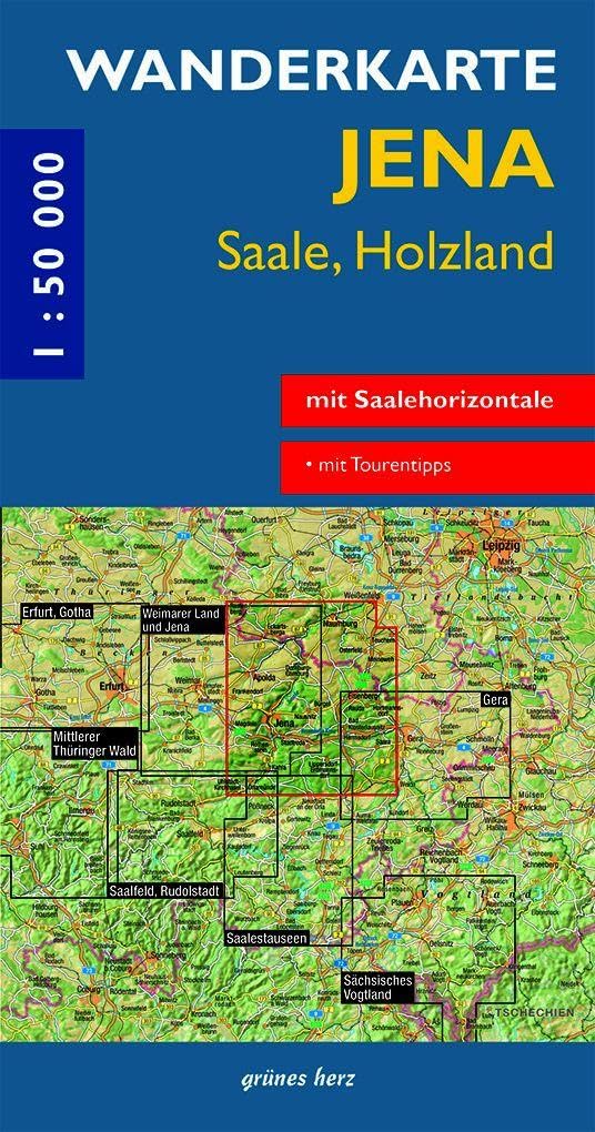 Wanderkarte Jena, Saale, Holzland: Mit Apolda, Naumburg, Camburg, Eisenberg, Bad Klosterlausnitz, Hermsdorf, Stadtroda, Kahla, Orlamünde. Mit ... Maßstab 1:50.000. (Wanderkarten 1:50.000)