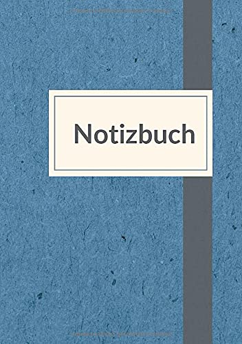 Notizbuch A5 liniert - 100 Seiten 90g/m² - Soft Cover blau meliert - FSC Papier: Notebook A5 liniert weißes Papier