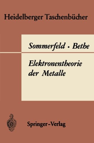 Elektronentheorie der Metalle (Heidelberger Taschenbücher)
