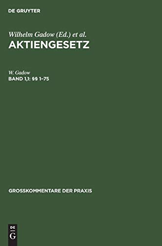 §§ 1–75 (Großkommentare der Praxis)