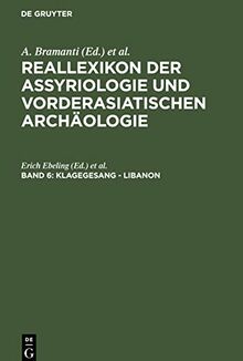 Klagegesang - Libanon (Reallexikon der Assyriologie und Vorderasiatischen Archäologie)