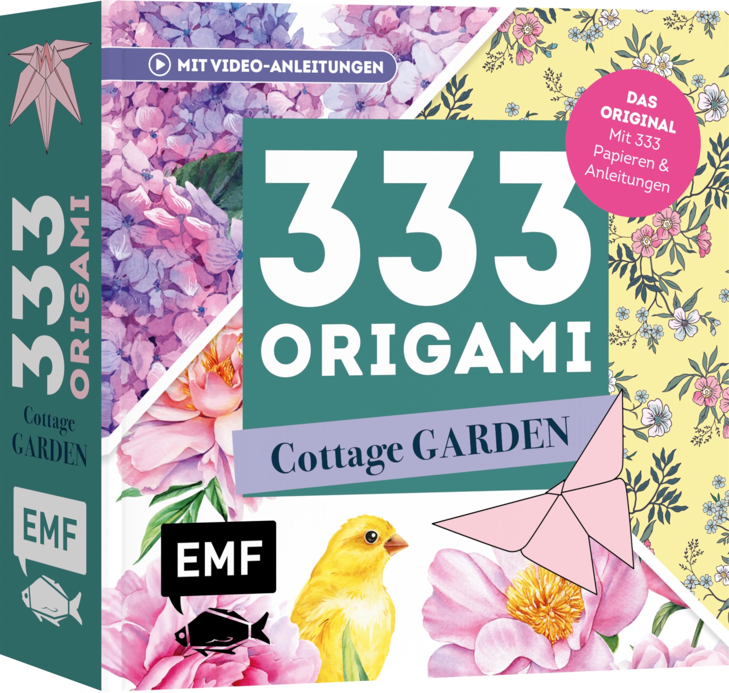 333 Origami – Cottage Garden – Wunderschöne Papiere falten für Blumen-Fans: Das Original: Mit Anleitungen, Videos und 333 Papieren: Hochwertiges Origami-Papier mit 40 verschiedenen floralen Mustern
