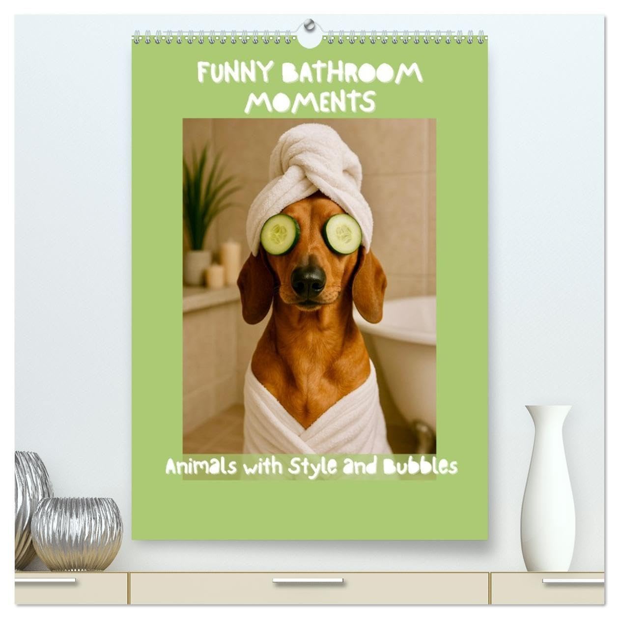 Funny Bathroom Moments – Animals with Style and Bubbles (High Quality Premium Wall Calendar 2026 DIN A2 portrait),CALVENDO 12 Month Wall Calendar: ... and a touch of luxury. (CALVENDO Animals)