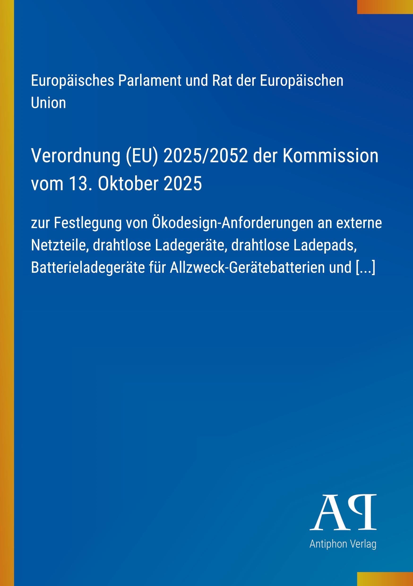 Verordnung (EU) 2025/2052 der Kommission vom 13. Oktober 2025