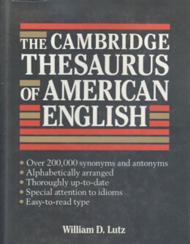 The Cambridge Thesaurus of American English