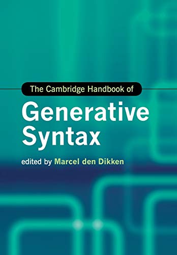 Marcel den Dikken The Cambridge Handbook Of Generative Syntax (Cambridge Handbooks In Language And Linguistics)